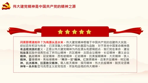 二十大学习伟大建党精神党课党校PPT课件