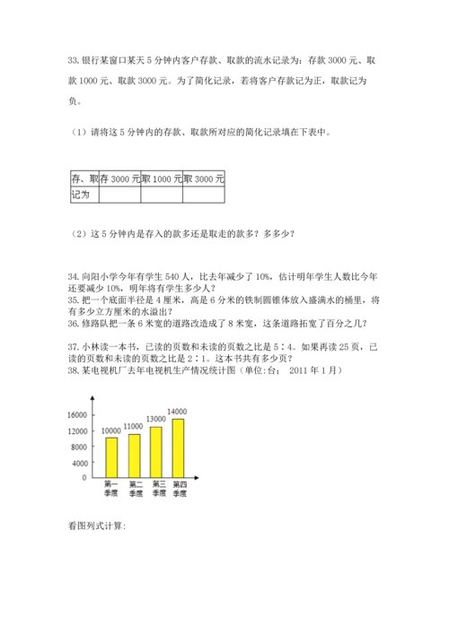 六年级小升初数学应用题50道（网校专用）.docx