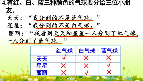 9  数学广角——推理（课件）-数学人教版二年级下册(共63张PPT)
