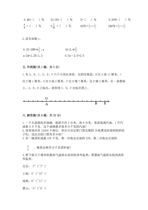 人教版数学六年级下册期末卷含答案【综合题】.docx