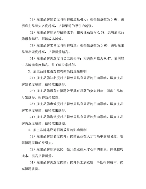 雇主品牌建设对招聘效果的影响