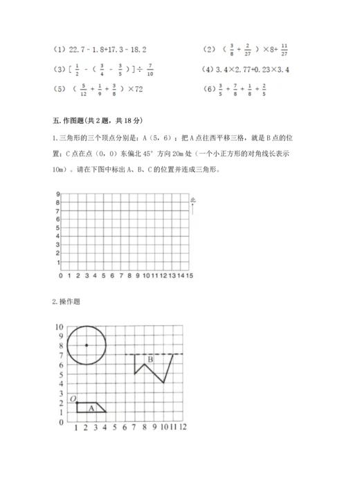 人教版六年级上册数学期末测试卷（典型题）word版.docx
