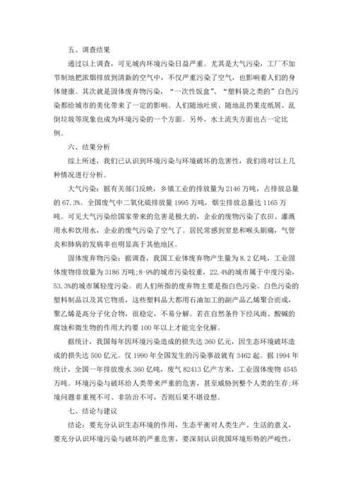关于环境的调查报告5篇.docx