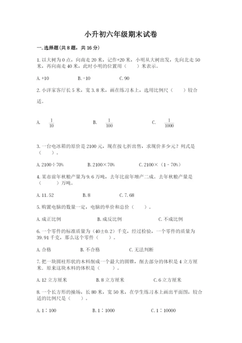 小升初六年级期末试卷（夺冠系列）.docx