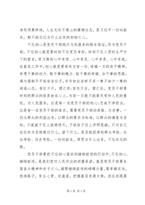“不忘初心，牢记使命”主题教育心得.docx