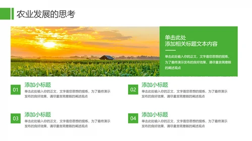 农业发展项目计划书通用PPT模板