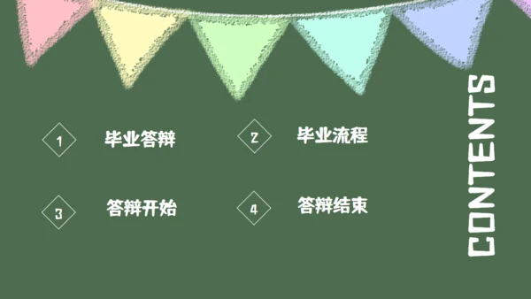 绿色黑板卡通教育毕业答辩通用PPT模板