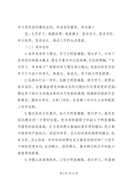 运销支部推进学习型党组织建设实施方案 (3).docx