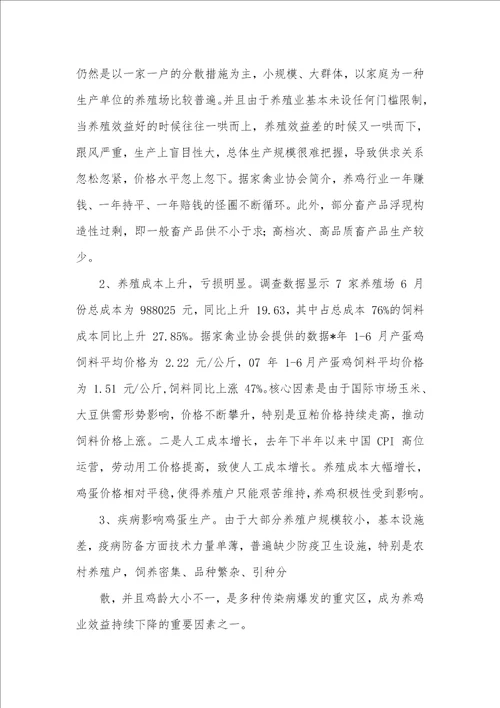鸡蛋调查汇报