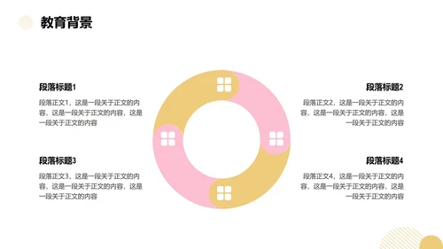 黄粉色多巴胺卡通三维大学生个人简历PPT模板