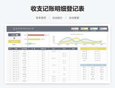 收支记账明细登记表