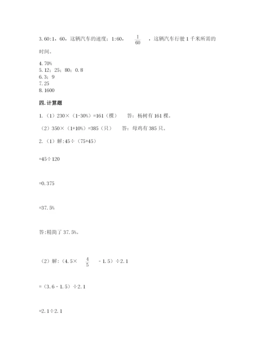 北京版六年级下册数学期中测试卷（综合题）.docx