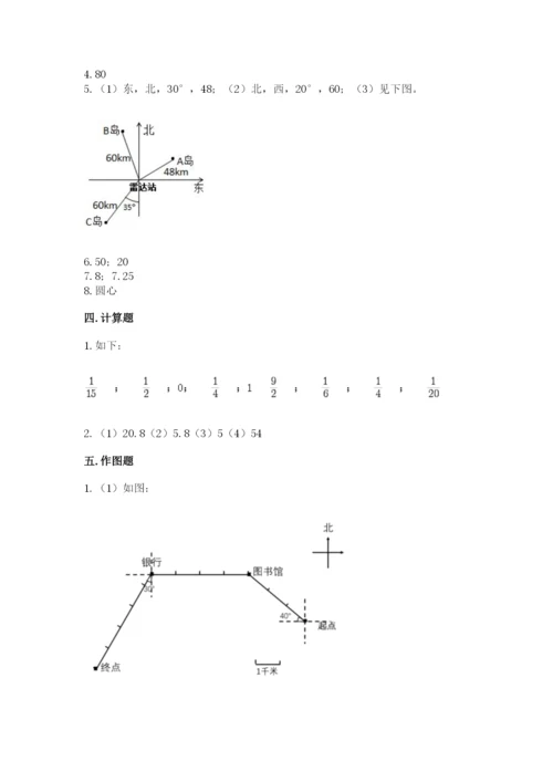 小学六年级上册数学期末考试卷加答案解析.docx