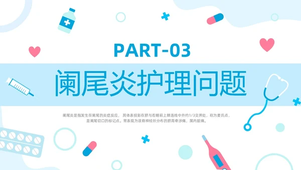 简约风阑尾炎护理查房疾病病人的护理医疗培训PPT