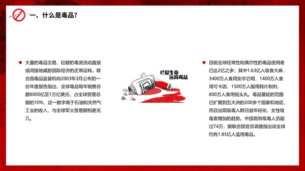 真爱生命远离犯罪行为禁毒宣传通用PPT模板