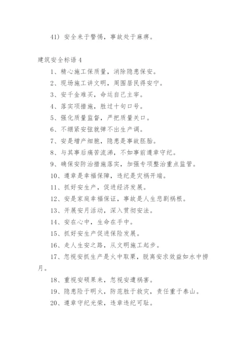 建筑安全标语.docx