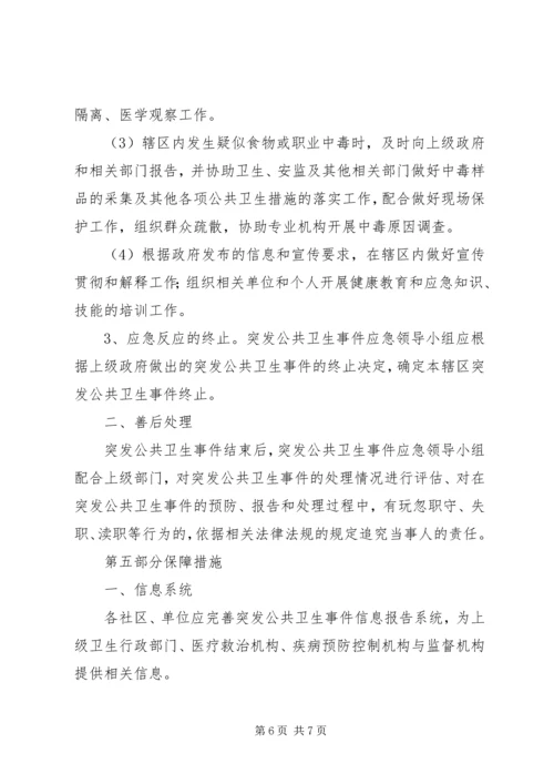 街道办事处突发公共卫生事件社区应急预案.docx