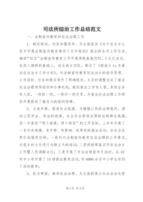 司法所综治工作总结范文.docx