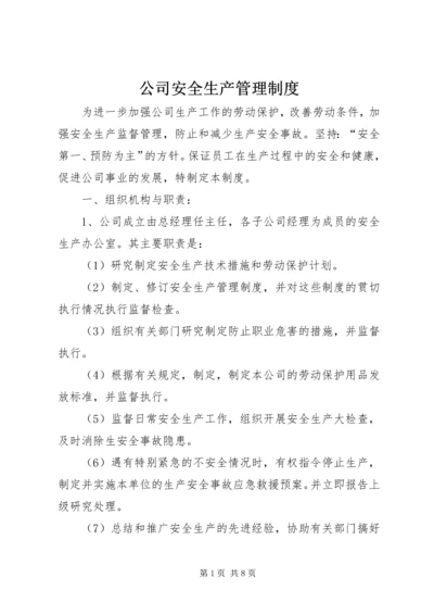 公司安全生产管理制度.docx