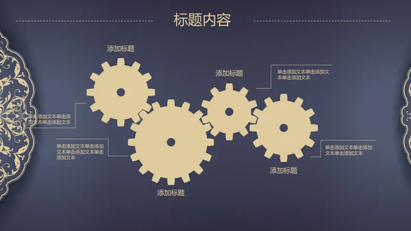 高档欧式复古花纹PPT动态模板
