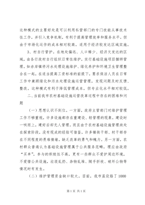 农村基础设施管理调研报告.docx