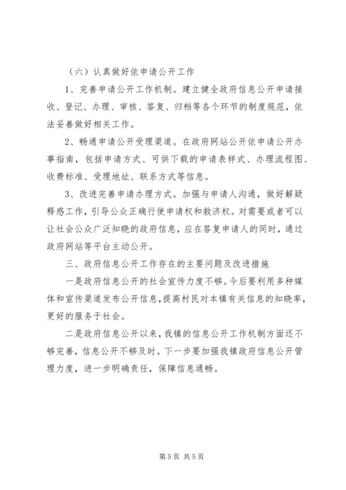 乡镇政府信息公开工作要点落实情况报告.docx