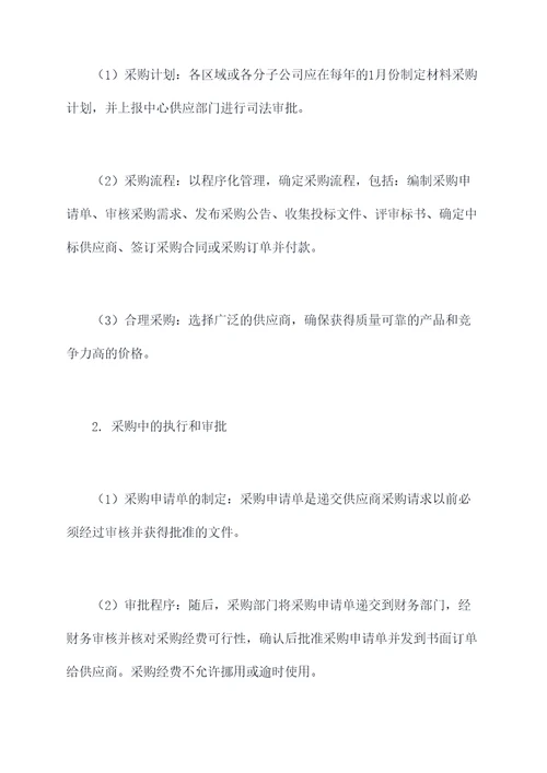 华润材料管理制度