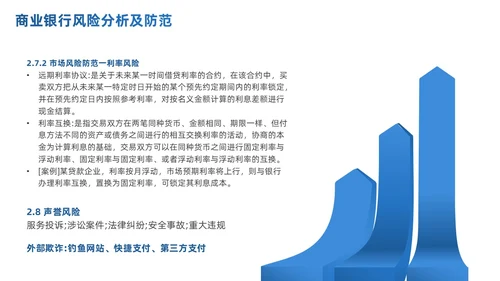 商务简约商业银行风险管理概述及思考PPT模板