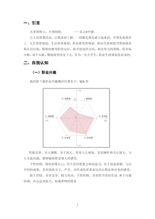 11页4800字财务管理专业职业生涯规划.docx