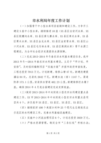 市水利局年度工作计划 (2).docx