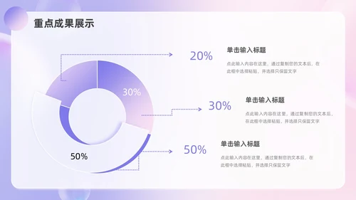 粉紫渐变毛玻璃风工作总结汇报PPT模板