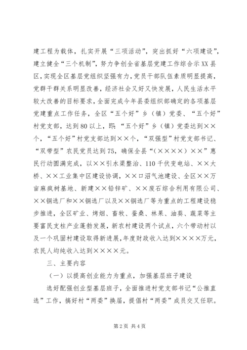 开展争创全省基层党建工作综合示XX县区活动意见 (4).docx