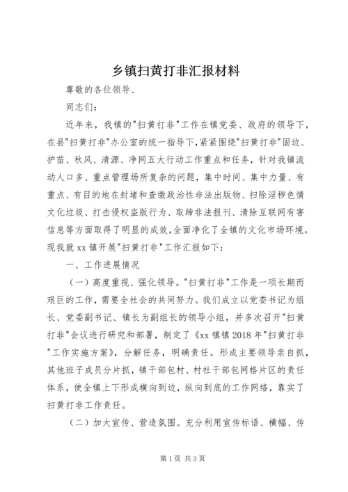 乡镇扫黄打非汇报材料.docx