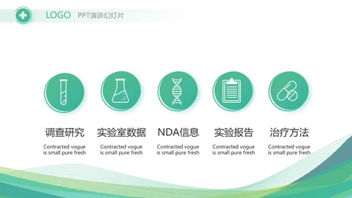 绿色清新医疗医药公司简介动态PPT