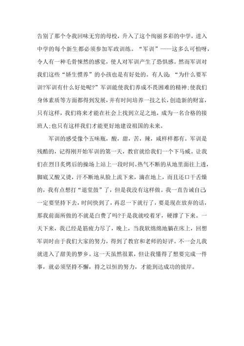 初中军训心得体会5篇.docx