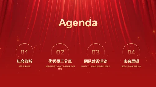 红色喜庆风年会表彰PPT模板