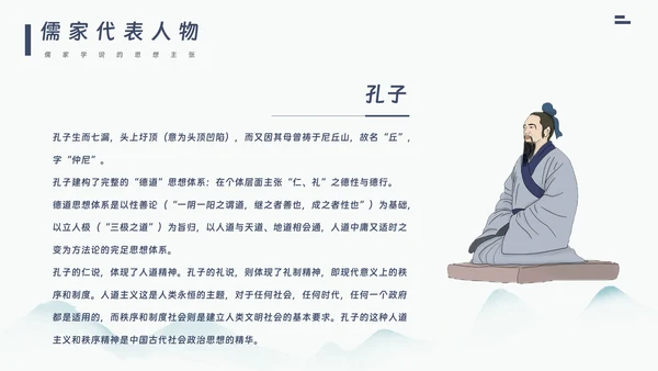 百家争鸣历史人物展示PPT模板