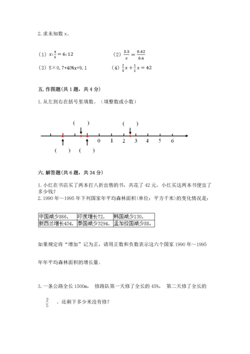 小学数学试卷六年级下册期末测试卷带答案（培优）.docx