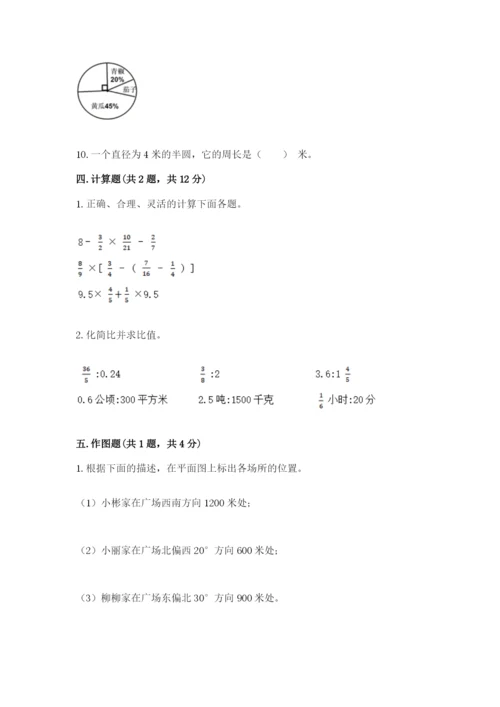 2022人教版六年级上册数学期末测试卷精品【典优】.docx