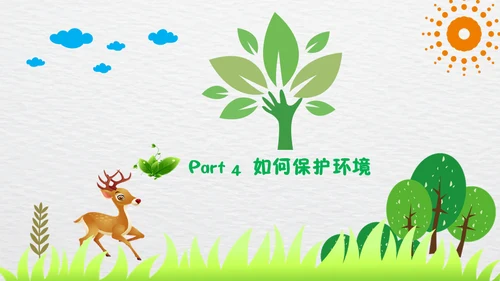 绿色环保从我做起小森林通用PPT模板