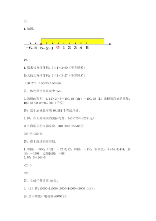 河南省【小升初】2023年小升初数学试卷（名师推荐）.docx