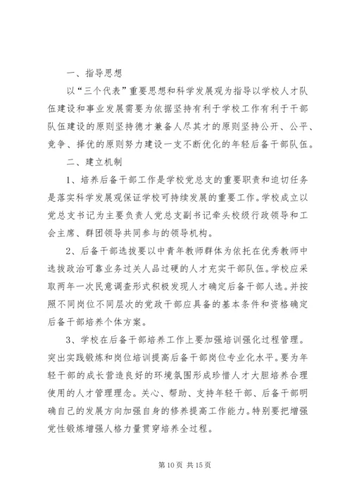 李子乡中心校培养后备干部工作计划.docx