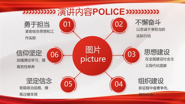 大气时尚司法警察公安工作总结动态PPT模板