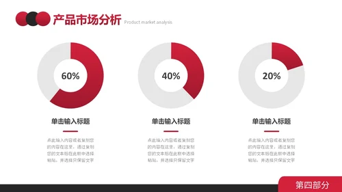 红黑简约形状商业计划书PPT模板