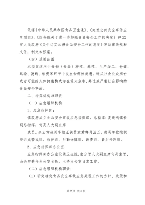 齐云山镇突发食品药品安全事件应急预案 (2).docx