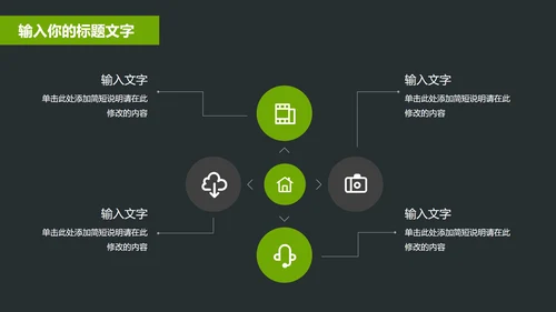 黑绿商务风年终总结汇报PPT模板