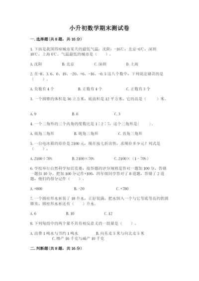 小升初数学期末测试卷附参考答案（b卷）.docx