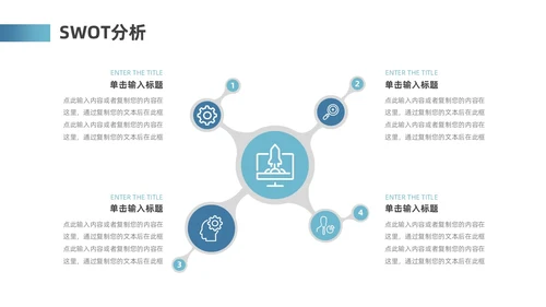 蓝色地球简约风互联网商业计划书ppt模板