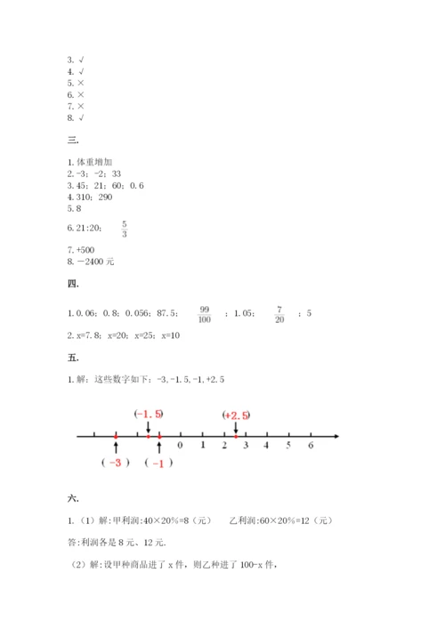 苏教版数学六年级下册试题期末模拟检测卷【能力提升】.docx