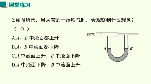 人教版（2024）物理八年级下册9.5流体压强与流速的关系 课件（28张PPT)